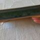 Rectangular glazed green ceramic bonsai pot