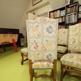 6 chairs Louis XIII sheep bones