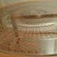 Table basse bois et cannage plateau verre
