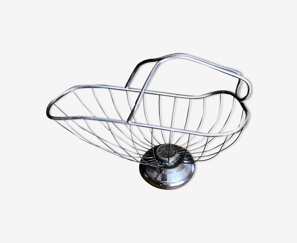 Porte bouteille métal argenté