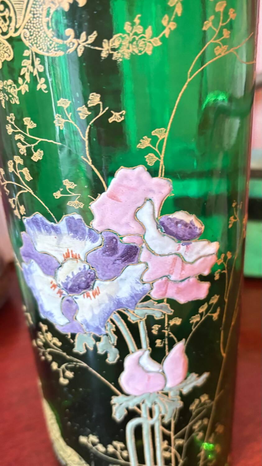 Old scroll vase by François-Théophile LEGRAS (1839-1916)