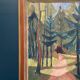 Large Original Swedish Oil on Canvas – 'Forest Road' by Leif Ewens – Signed – Vintage & Framed