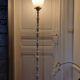 Lampadaire vintage art déco opaline et bronze