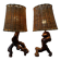 60s vine and rattan lamps (X2)