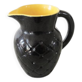 Ancien Pichet en Céramique Noire & Jaune - PL France Resille
