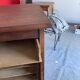 Small curtain filing cabinet.