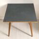 Table Basse Pliante "PLIDEAL" Hêtre & Simili-Cuir Années 50 Vintage