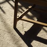 Ensemble de six fauteuils brutalistes en chêne massif 1960