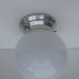 Old wall or ceiling wall lamp, white opal globe