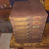 Haberdashery cabinet 8 drawers l.v. and m.f.a paris-lille