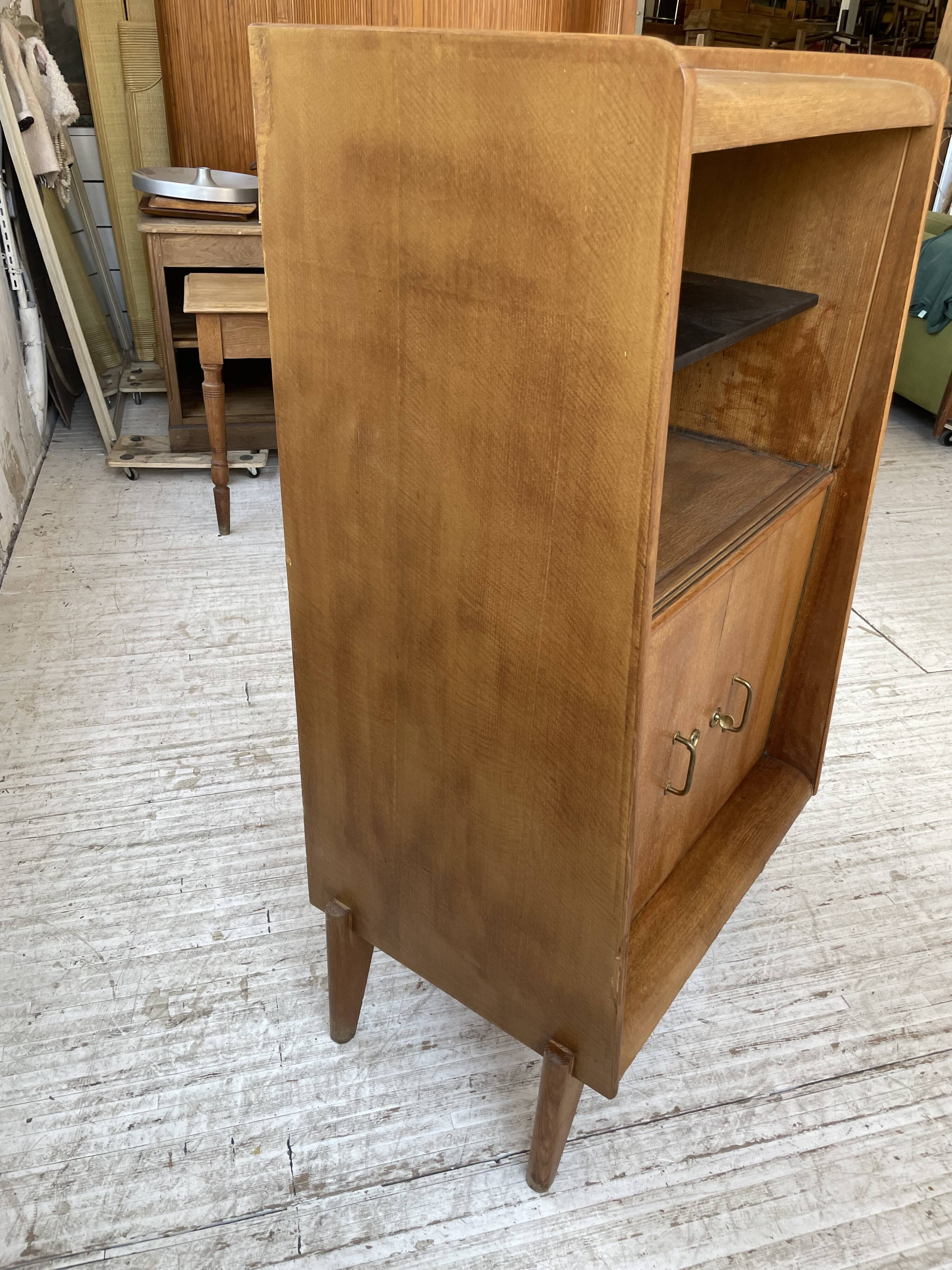 Meuble de rangement secrétaire chêne années 60
