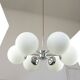 Space-age Italian Sputnik Chrome & Opaline Chandelier, 1970s