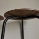 Pair of mid-century modernist plywood bedside stools, 1960s