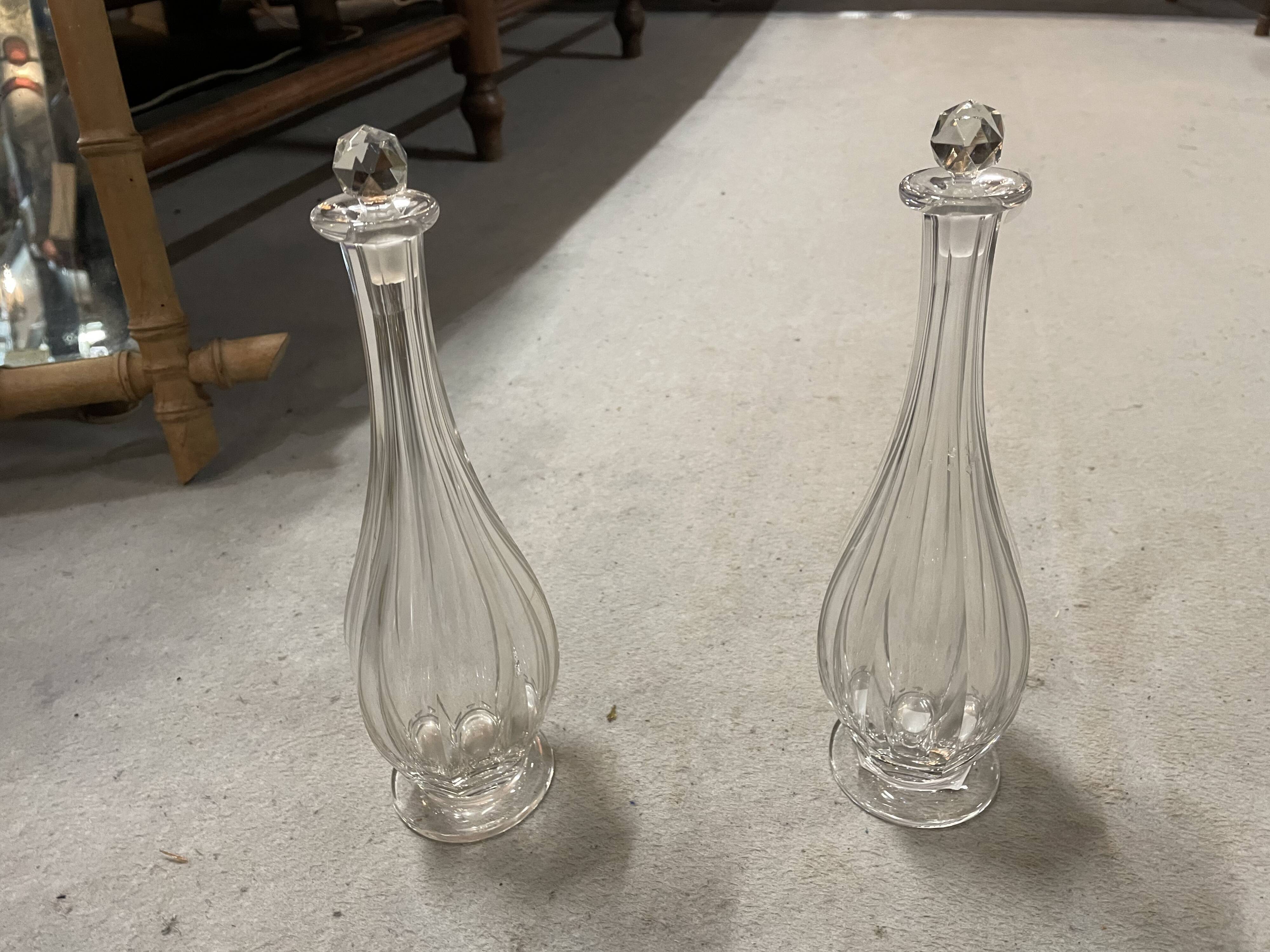 Pair of Baccarat decanter