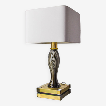 Bd Lumica table lamp, murano glass and brass, Italy, 1970