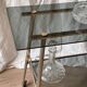 Vintage 1970 trolley in smoked glass and matte brass