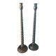 Paire de grands bougeoirs en bois torsadé doré — Hauteur 62 cm — Déco