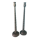 Paire de grands bougeoirs en bois torsadé doré — Hauteur 62 cm — Déco