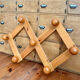 Pine accordion coat rack