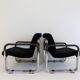 2 Cazzaro Bauhaus tubular steel armchairs