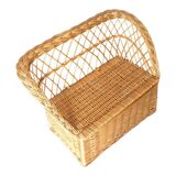 Rattan bench chest