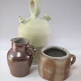 Iridescent stoneware pitcher