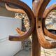 Baumann bistro style 1960s curved wood swivel parrot coat rack