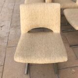 Georges Frydman's 4-chair in beige wool and m for EFA 1960