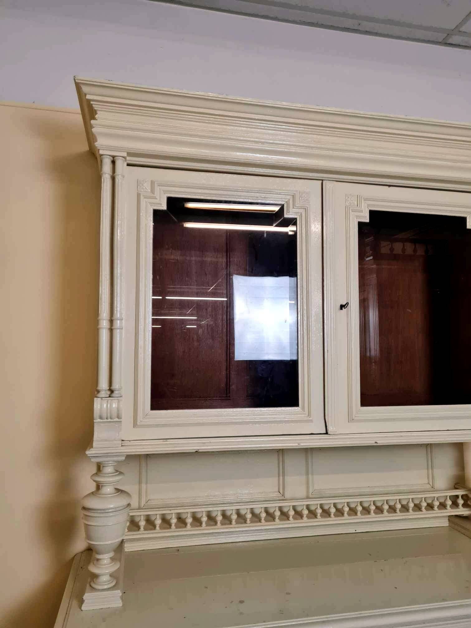 pretty white lacquered Renaissance style sideboard circa 1850