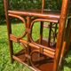 Étagère bibliothèque en rotin vintage