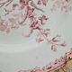 Round vintage plate Sarreguemines Fontanges red – Old ironstone
