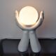 White ceramic "Hands" lamp France 1980