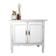 Meuble ancien en bois blanc et doré