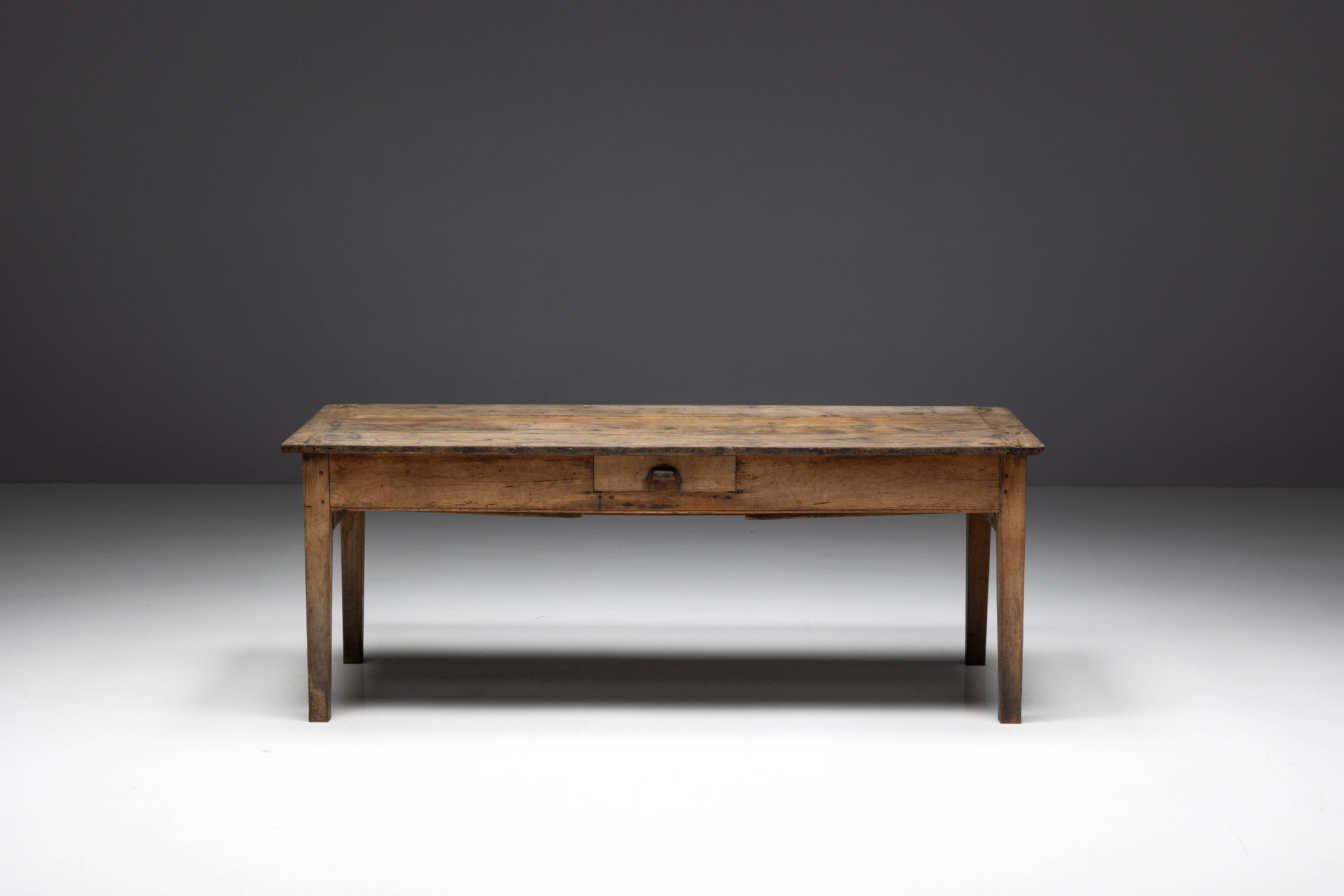 Rural Art Populaire Table, France, 19th Century
