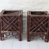 Pair of Bamboo Planters, Vivai Del Sud Style