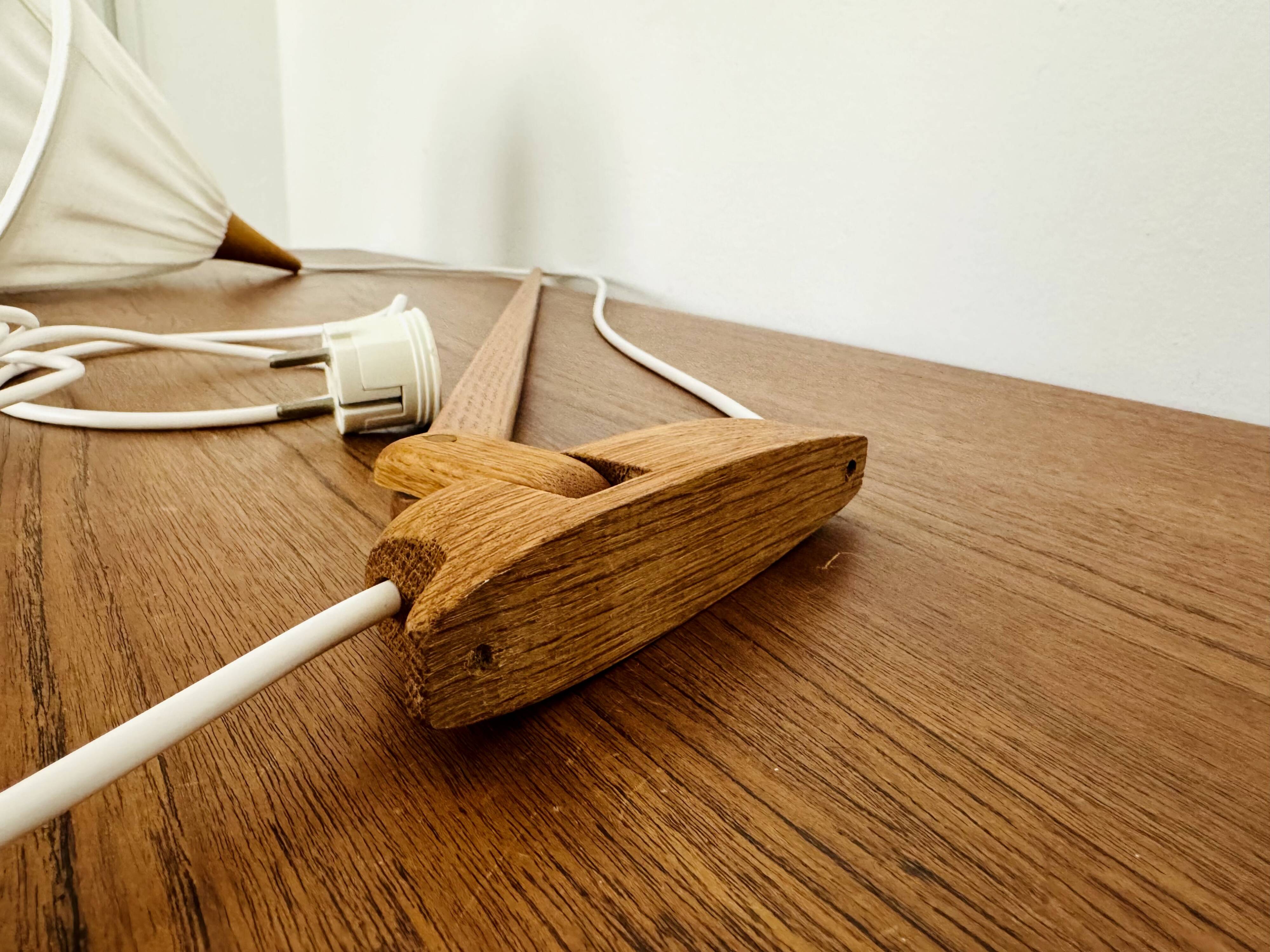 Danish Adjustable Oak Wall Lamp by Uno and Östen Kristiansson