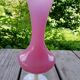 Lot de vases en opaline rose