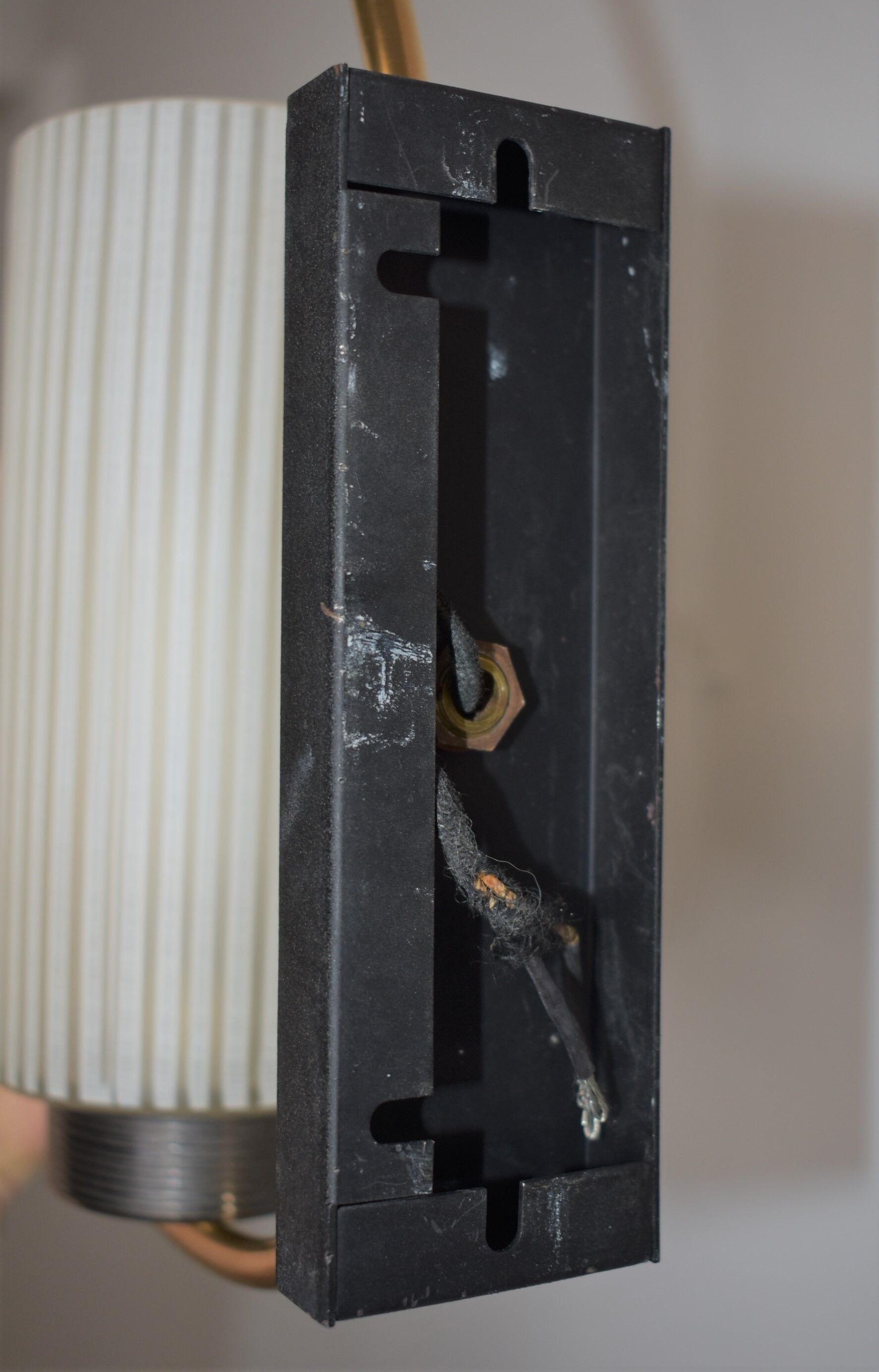 Vintage brass tip wall light