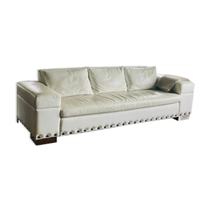 Canapé cuir blanc