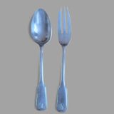 Silver-plated metal serving cutlery