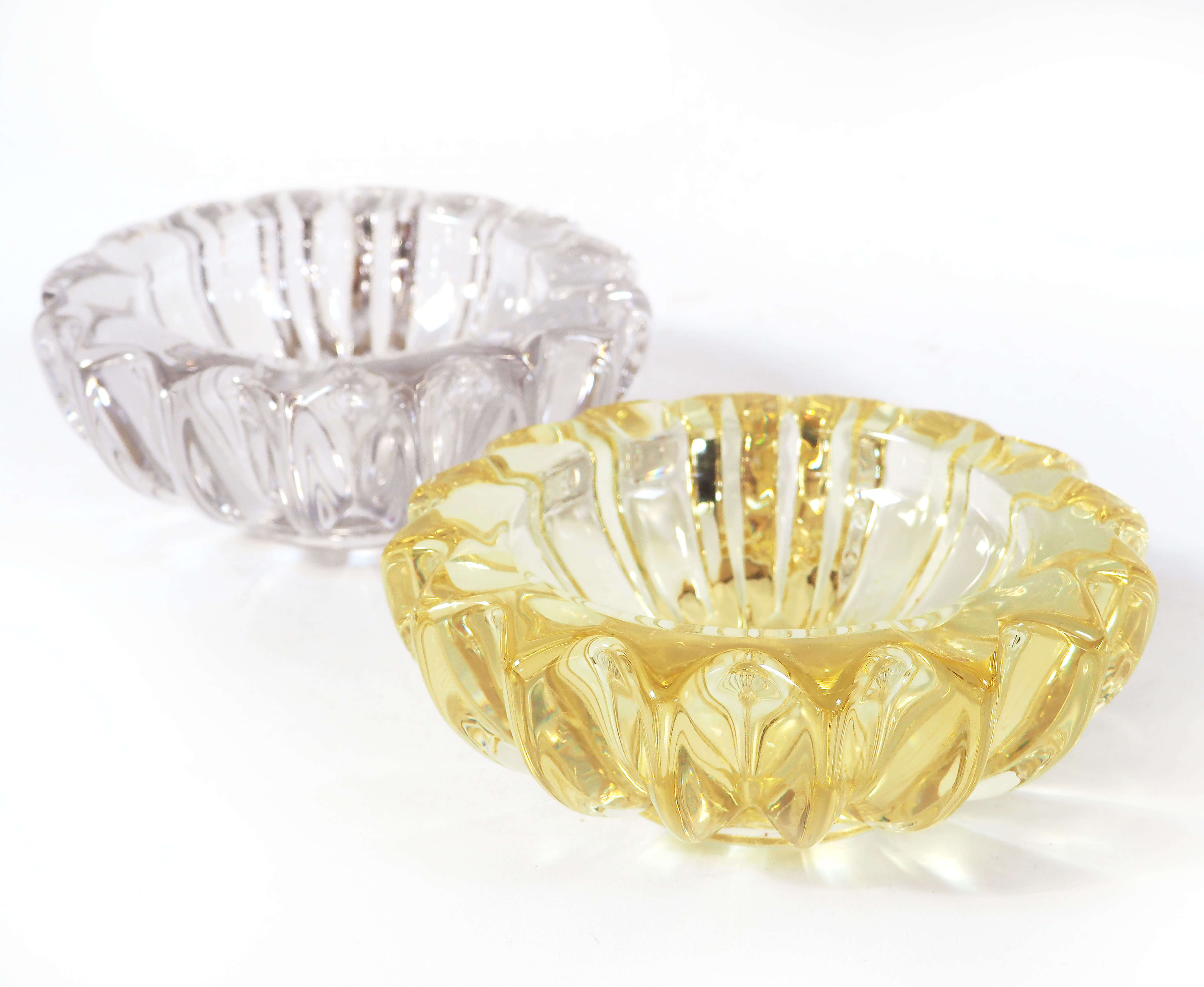 Crystal art deco ashtray