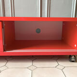 Lacquered red tv cabinet
