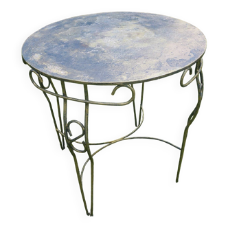 Mid century painted iron patio or garden table, 1960s