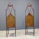 Pair of gothic french high back side chairs, 1960s
