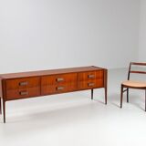 Italian sideboard or chest of drawers in teak Italy 1960