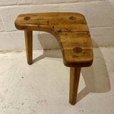 "Free Form" stool in pine – Stig Sandqvist (attr.), Sweden