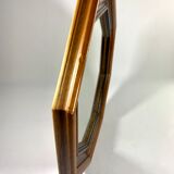 Octagonal mirror in molded wood - French popular work of the twentieth century