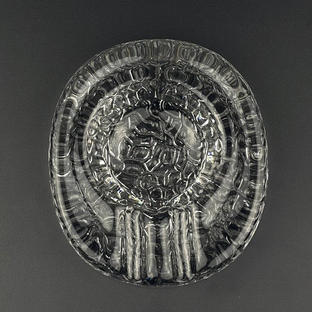 Vintage frosted glass ashtray by Kosta Boda, Sweden, 1970s.