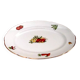 1950s Oval Earthenware Serving Platter with Vegetable Decor