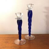 Pair of Kosta Boda candlesticks